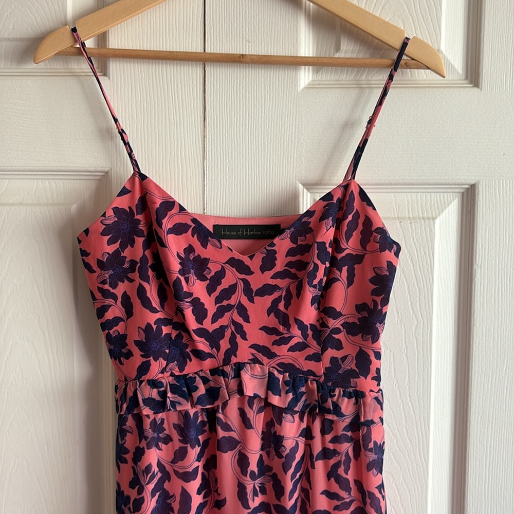 House of Harlow 1960 Eliana Dress in Pink Floral - Picture 7 of 12